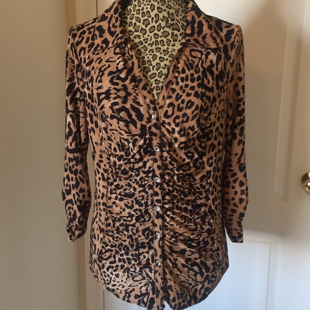 INC animal print blouse. Size L